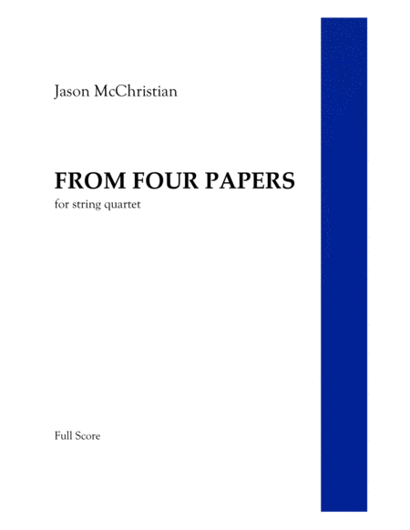 Free Sheet Music From Four Papers For String Quartet