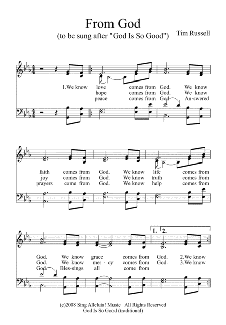 From God Sheet Music