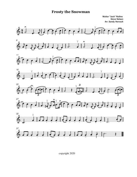 Frosty The Snowman For Solo Violin Sheet Music