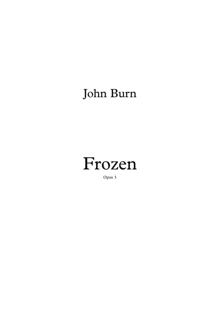 Frozen Opus 3 Sheet Music