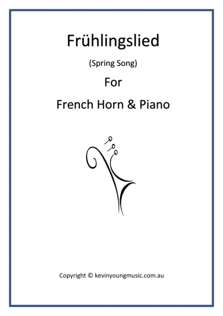 Fruhlingslied Spring Song Sheet Music