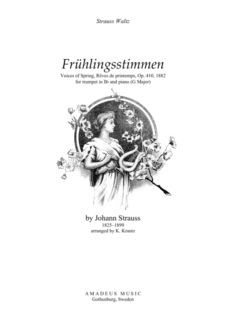 Free Sheet Music Fruhlingsstimmen Voices Of Spring For Trumpet In Bb And Piano G Major
