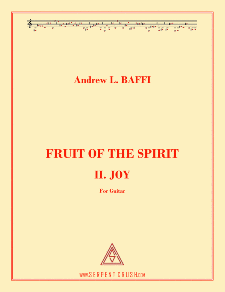 Fruit Of The Spirit Ii Joy Sheet Music