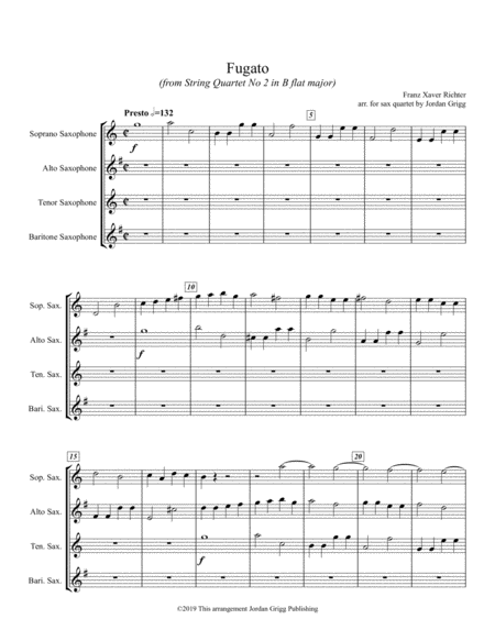 Free Sheet Music Fugato From String Quartet No 2 In B Flat Major