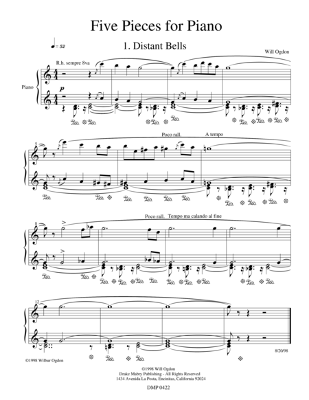 Fugue 16 From Well Tempered Clavier Book 1 Trombone Quintet Sheet Music