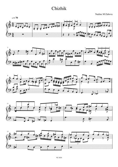 Free Sheet Music Fugue Chizhik On The Theme Of A Russian Folk Song