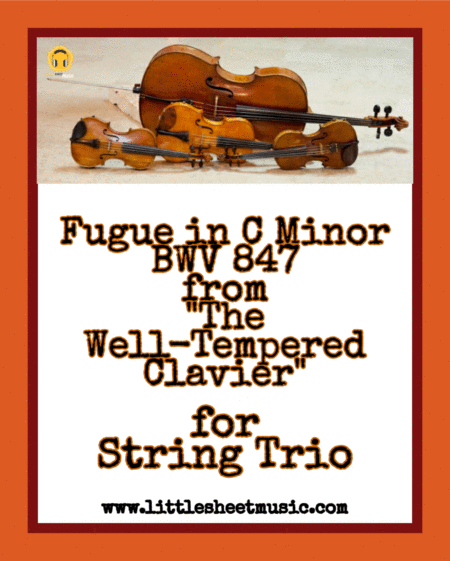 Free Sheet Music Fugue In C Minor Bwv 847 String Trio