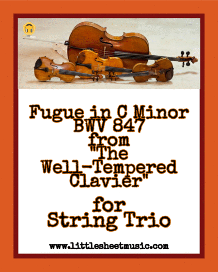 Fugue In C Minor Bwv 847 String Trio Sheet Music