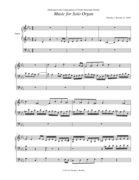 Free Sheet Music Fugue In C Minor For Solo Organ