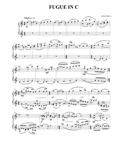 Free Sheet Music Fugue In C