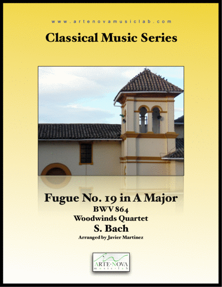 Free Sheet Music Fugue No 19 In A Major Bwv 864 Woodwinds Quartet