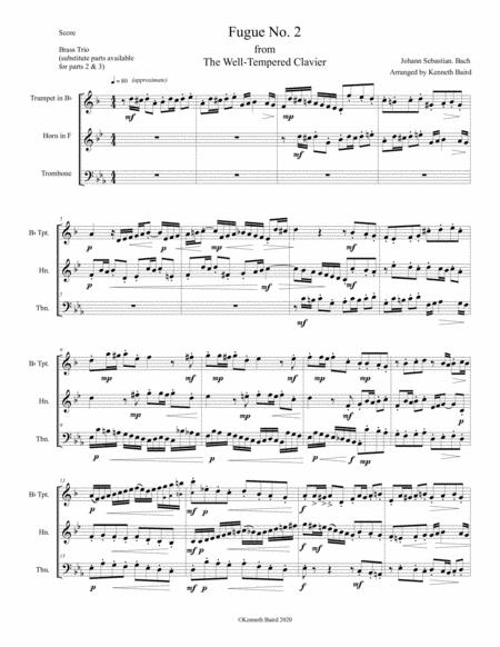 Free Sheet Music Fugue No 2 In C Minor