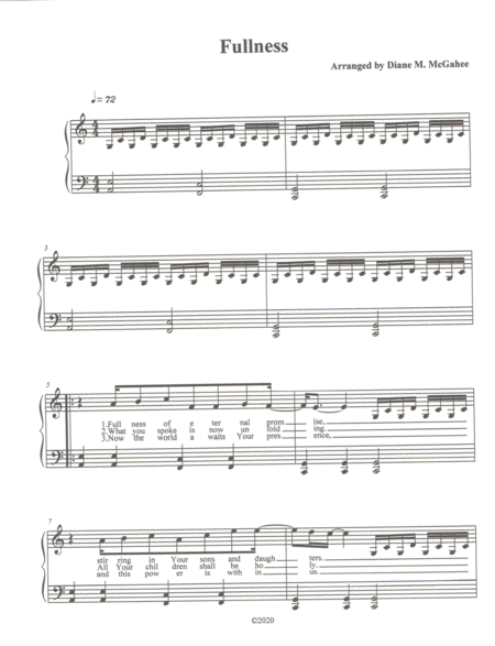 Fullness Sheet Music