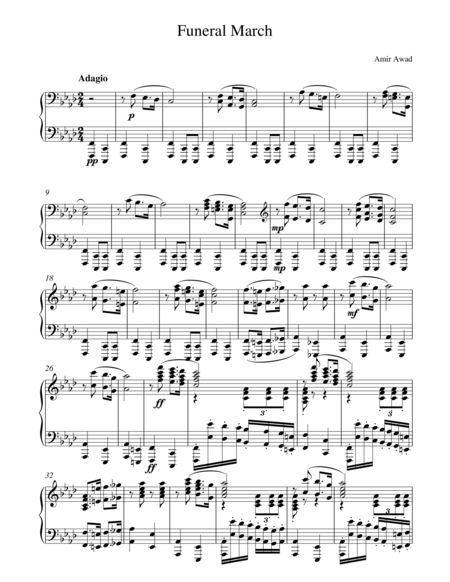 Free Sheet Music Funeral March For Piano Solo