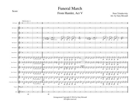 Funeral March From Hamlet Act V Sheet Music