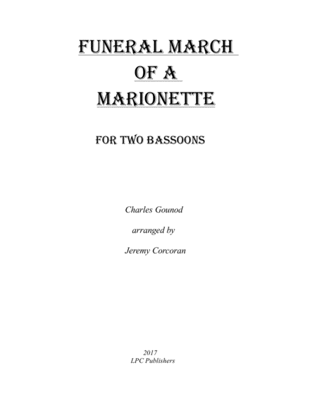 Funeral March Of A Marionette For Two Bassoons Sheet Music