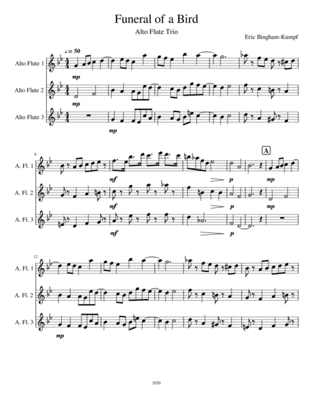 Free Sheet Music Funeral Of A Bird