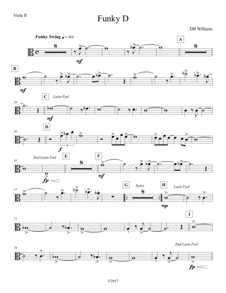 Funky D Viola Ii Sheet Music