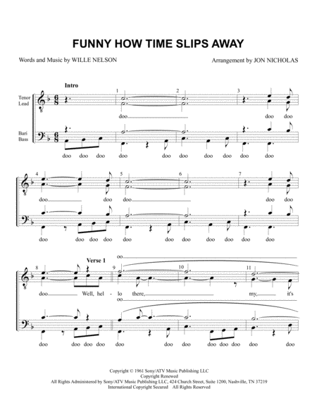 Funny How Time Slips Away Sheet Music