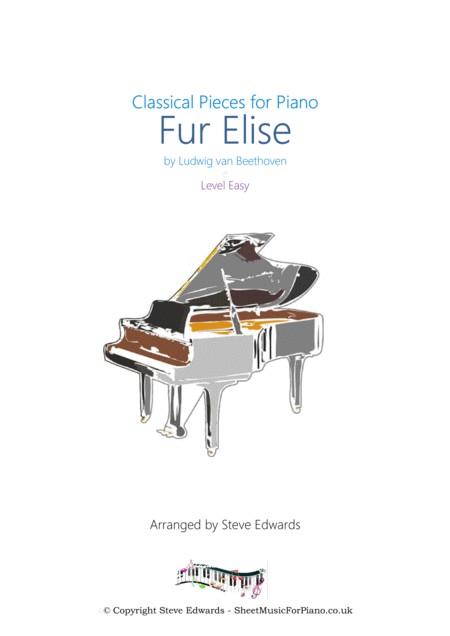 Free Sheet Music Fur Elise Easy Piano Solo
