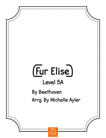 Free Sheet Music Fur Elise Level 5a