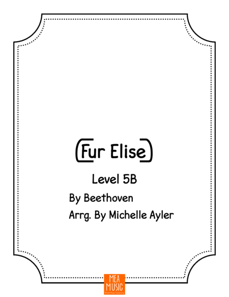 Fur Elise Level 5b Sheet Music