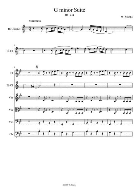 Free Sheet Music G Minor Suite Iii 4 4