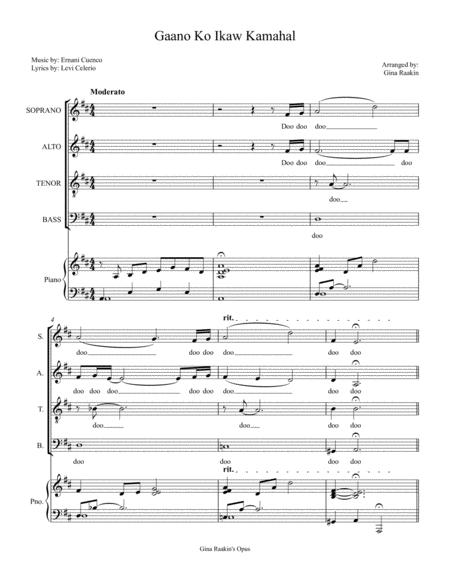 Gaano Ko Ikaw Kamahal Sheet Music