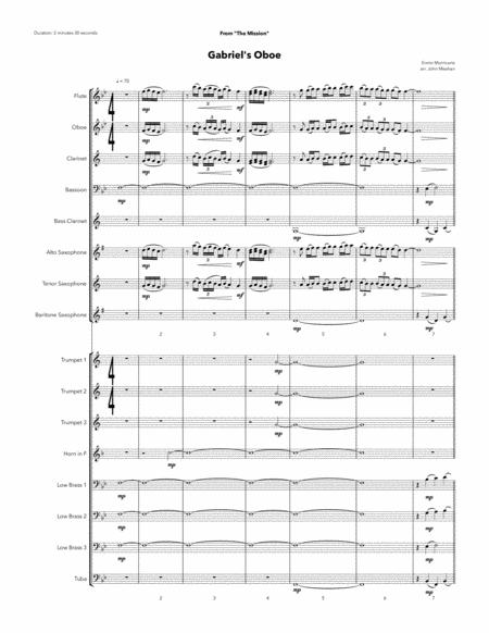 Gabriel Oboe Wind Ensemble With Solo Sheet Music