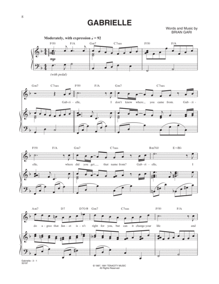 Free Sheet Music Gabrielle