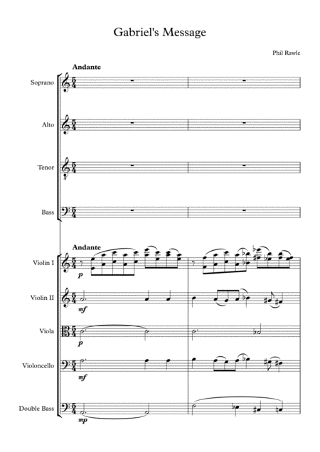 Gabriels Message Choir And Orchestra Sheet Music