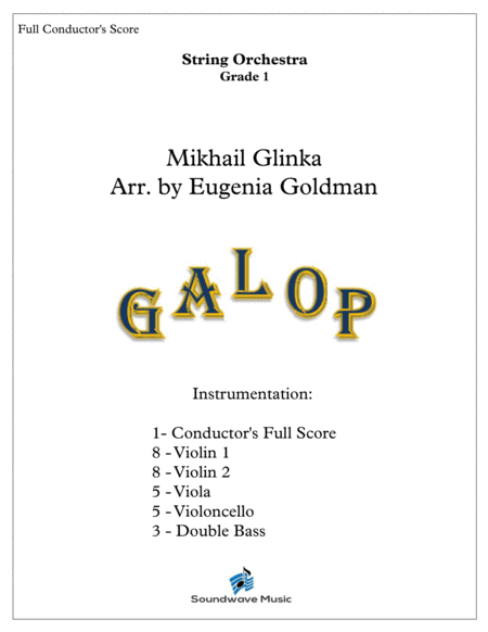 Free Sheet Music Galop