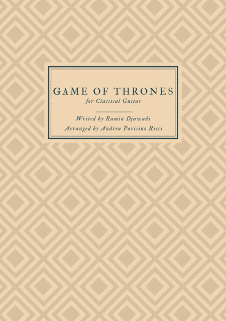 Game Of Thrones For Classical Guitar Sheet Music