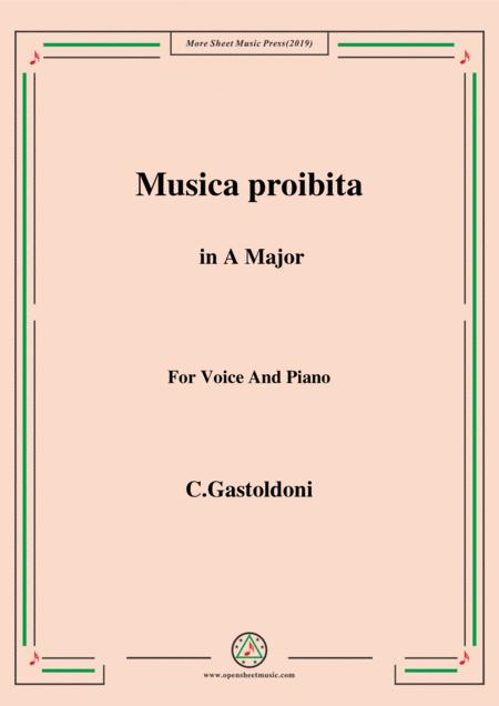 Gastoldoni Musica Proibita In A Major Sheet Music