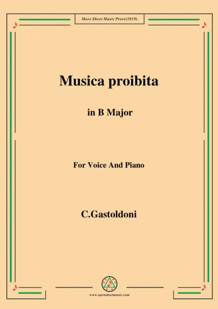 Free Sheet Music Gastoldoni Musica Proibita In B Major