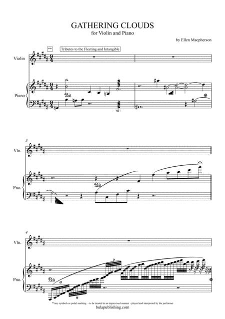 Gathering Clouds Violin Sheet Music