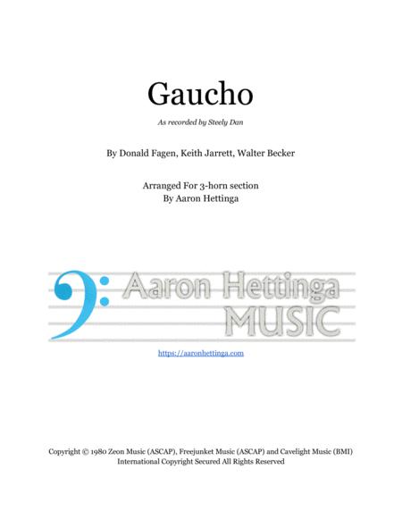 Gaucho Steely Dan 3 Horn Chart Tenor Solo Sheet Music