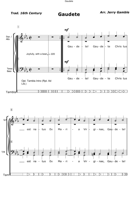 Gaudete Sheet Music