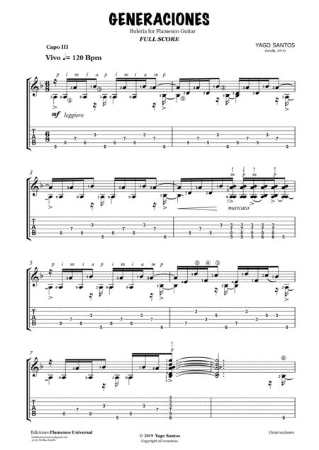 Generaciones Buleria Sheet Music