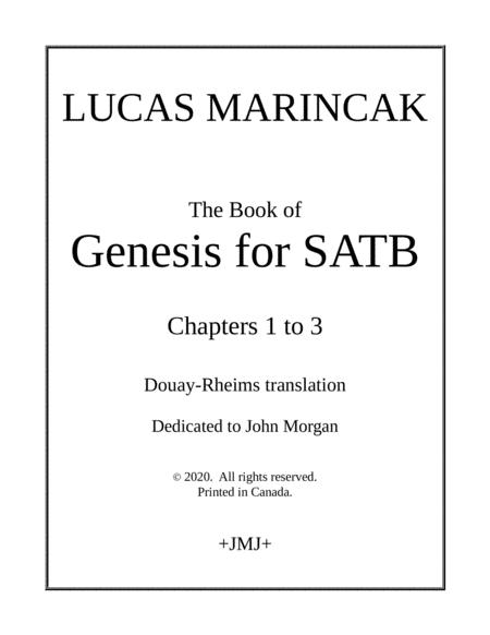 Genesis For Satb Chapters 1 3 Sheet Music