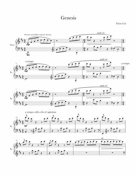 Genesis Original Composition By Enloh Sheet Music