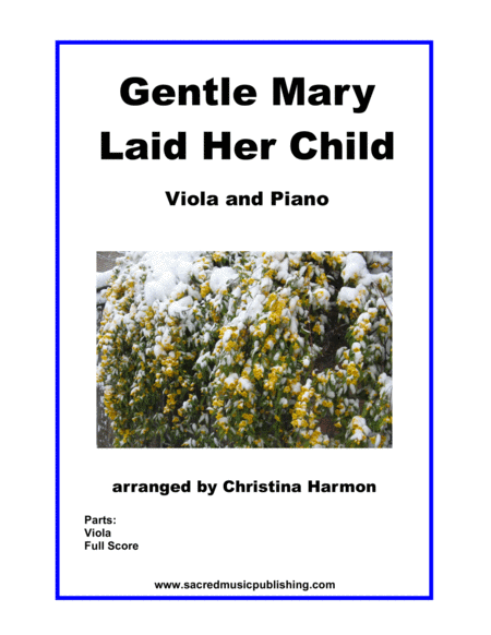 Gentle Mary Laid Her Child Viola And Piano Sheet Music