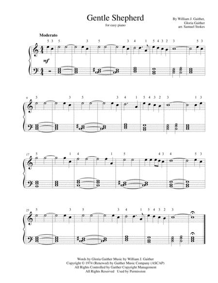 Gentle Shepherd For Easy Piano Sheet Music