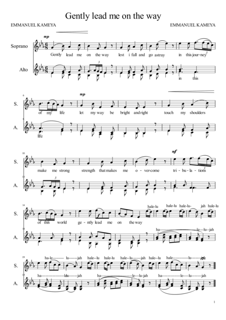 Gently Lead Me On The Way Sheet Music