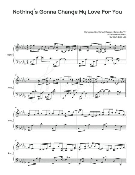 George Benson Nothing Gonna Change My Love For You Piano Ver Sheet Music