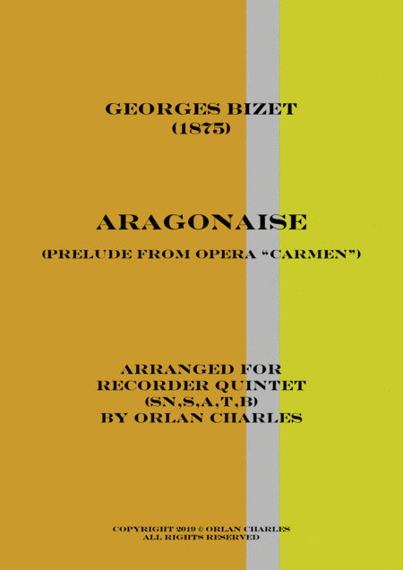 Free Sheet Music Georges Bizet Aragonaise Prelude From Opera Carmen
