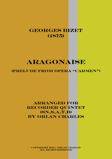 Georges Bizet Aragonaise Prelude From Opera Carmen Sheet Music