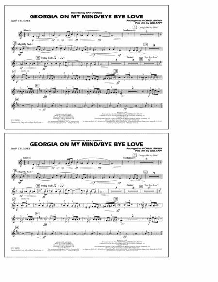 Georgia On My Mind Bye Bye Love Arr Michael Brown 3rd Bb Trumpet Sheet Music