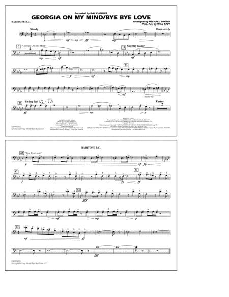 Georgia On My Mind Bye Bye Love Arr Michael Brown Baritone B C Sheet Music