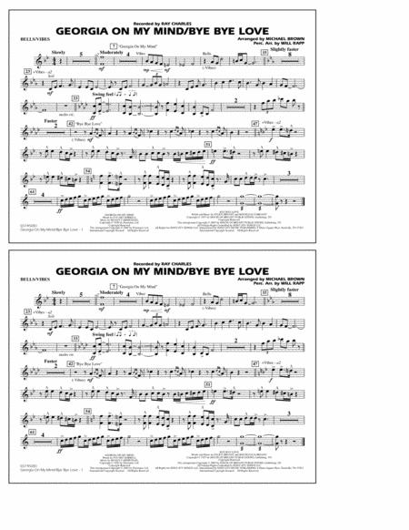 Georgia On My Mind Bye Bye Love Arr Michael Brown Bells Vibes Sheet Music